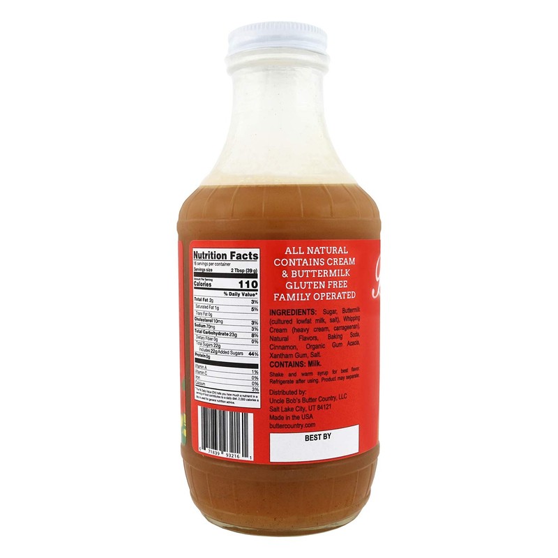 Rich & Creamy Buttermilk Syrup Cinnamon Bun Flavor by Uncle