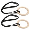 Gymnastic Rings, Odourless Solid Wooden Gymnastics Rings for Home for