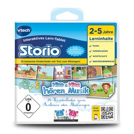 VTech 80-233304 - Lernspiel Nino und Nina hören Musik (Storio 2, Storio 3S)
