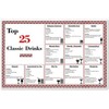 Laminated Bar Cocktail Mixed Drink Recipe Chart - Top 25