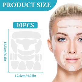 IKOPFLN Zornesfalte Pflaster,10 Blatt 160pcs Anti Falten Pflaster Gesicht,Stirn Pads Gegen Falten,Pflaster Gegen Falten Nacht,Zornesfalten Patches mit Hyaluron,Anti-Wrinkle Für Das Gesicht Patches