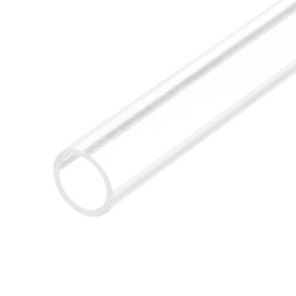 MECCANIXITY Acrylic Pipe Clear Rigid Round Tube 9mm(0.35") ID 12mm(1/2") OD 6" for Lamps and Lanterns, Water Cooling System