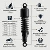 Shock Absorber Progressive Adjustable Black for Harley Honda Suzuki Lowering