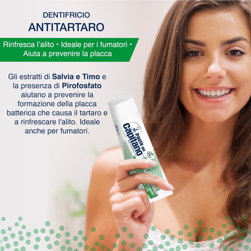 Pasta del Capitano, Organic Toothpaste - Gives Freshness and Freshens