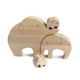ASkinds 1Set Wooden Elephant Family Ornament Desktop Elephant Mother Child Decoration Elephants Collectible Figurines for Home Office Bedroom Living Room