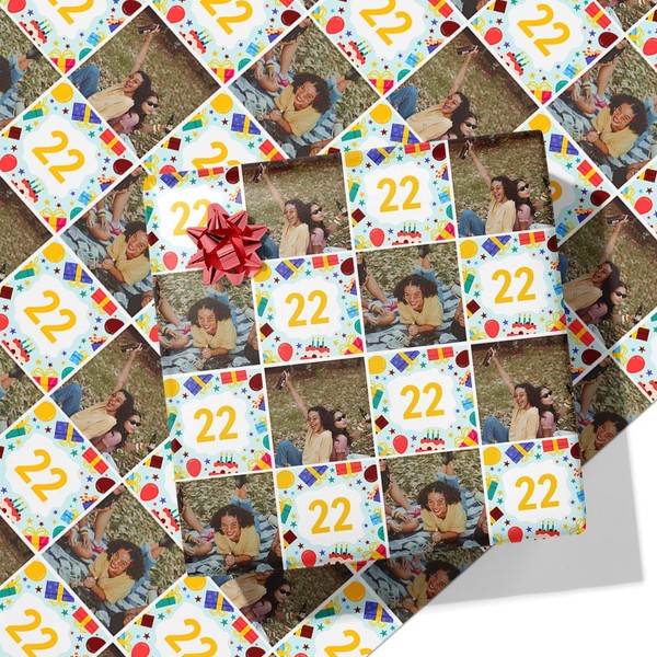 Birthday Celebration Personalised Wrapping Paper - Add Any Age &