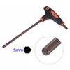 Unifizz 4 Pcs 5mm Metric T Handle Double Hex Key