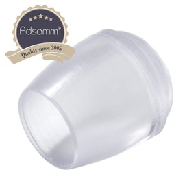 Adsamm® 32 x Chair Leg Caps, Transparent, Diameter 10-11 mm, Round, Protective Caps for Chair Legs, Tube Caps for Round Chair Feet