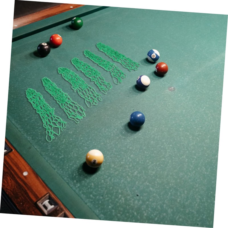 WOONEKY Billiard Net Bag 6 Pack Cotton Pool Table Pockets