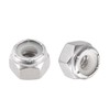 TA-VIGOR 25Pcs 1/4-20UNC Nylon Hex Lock Nuts, 304 Stainless Steel
