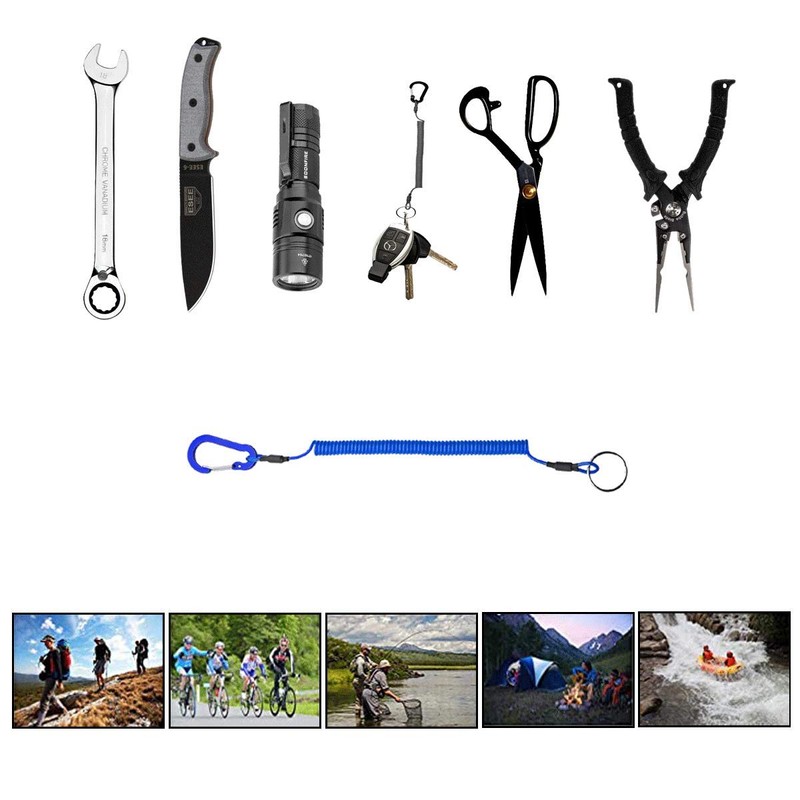 HiBD Fishing Lanyard Coiled Lanyard Multi Colored Fishing Tether with