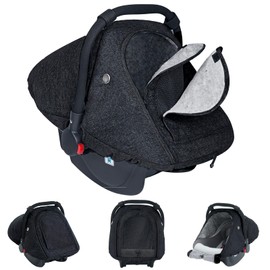 Mom's Choice Awards Winner-TSAYAWA Winter Baby Car Seat Cover -Keep Babies Warm Carseat Bunting Bag/Blanket for Newborn & Infant - Cold Weather Insulated Windproof Carrier Canopy for Travel (Grey)