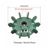 sourcing map 10 Plastic Motor Fan Blade Heat Dissipation Impeller