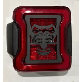 Ferocious Gorilla Face in 3D for Jeep Wrangler Led Version JK/JKU/JL Rear Tail Light Covers (2019-2024) Led Version - Monkey Beast