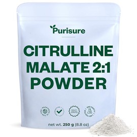 Citrulline Polvo de Malate, Nutricin deportiva preentrenamiento, suplemento complejo L-Citrulline, natural sin sabor, 250g (84 Servings)              