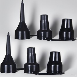 2Set of 3 Sizes Air Pump Replacement Nozzles,Air Pump Nozzles for Inflatables,Plastic Nozzle Head Air Pump Accessory Adapter for Inflatables for Partial Air Bed,Air Mattress