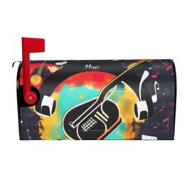 Music Print Magnetic Mailbox Cover,Mailbox Decorations for Outside,Christmas Mailbox