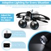 3.5 X 420mm Binocular Loupes Magnifier Glasses with LED Head