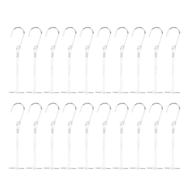 20Pcs Pattern Hooks Hanging Sewing Making Metal Hanger with Rope