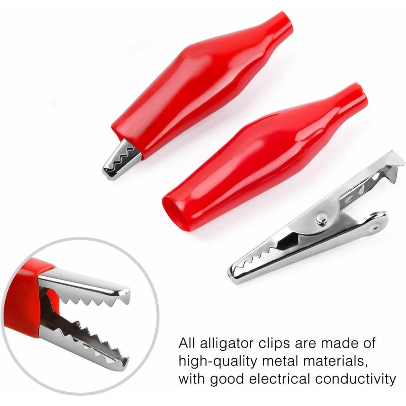 Nilight 60Pcs Metal Alligator Clip Assortment Test Lead Electrical Battery