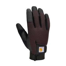 Carhartt Women's Synthetic Leather High Dexterity Touch Sensitive Secure Cuff Glove, Blackberry, Medium