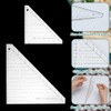 ORIGACH Pack of 2 Acrylic Triangle Quilting Ruler Quilting Tool