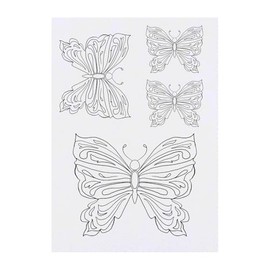 4 x 'Butterfly' Temporary Tattoos - Water Resistant, Skin-Safe, Non-Toxic Transfers, Mixed Sizes (TO00082068)
