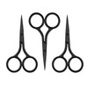 3 Pieces Black Pointed Scissors, Stainless Steel Scissors, Beauty Tools,