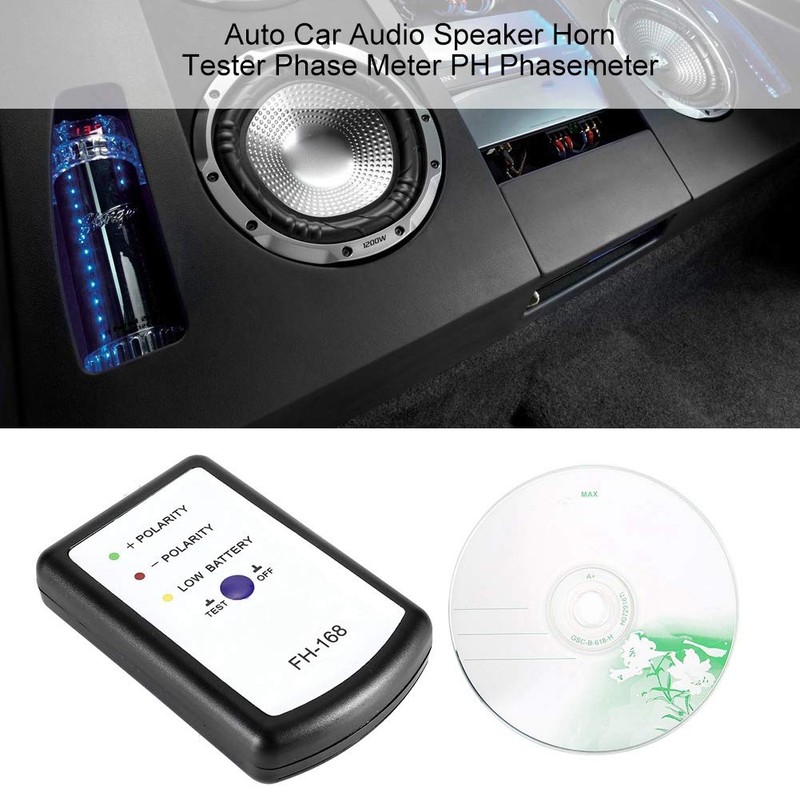 Qiilu Speaker Polarity Tester, Auto Car Audio Speaker Horn Tester