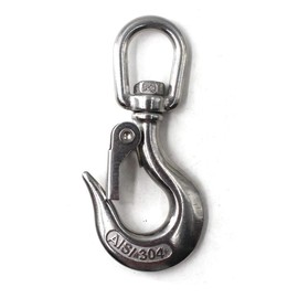 Flomore 304 Stainless Steel Lifting Hook Heavy Duty Lifting Safety Hook Rotatable WLL 1000 KG (Pack of 1)