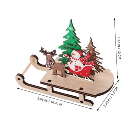CIYODO Wooden Christmas Sled Ornament Holiday Decor for Tree and Tabletop Charming DIY Santa Snowman Reindeer Sleigh Decoration for Family Fun and Festive Home Display