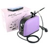 Airbrush Violet Dual Action Compressor 4 Bar Complete with Airbrush