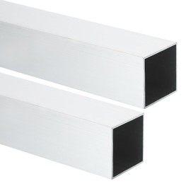 sourcing map Aluminum Square Tubing,1.5"x1.5"x10" Long 0.04" Wall Thick 6063 Aluminum Square Tube Seamless Structural Metal Profile Hardware for Construction DIY Home Decor Furniture 18pcs