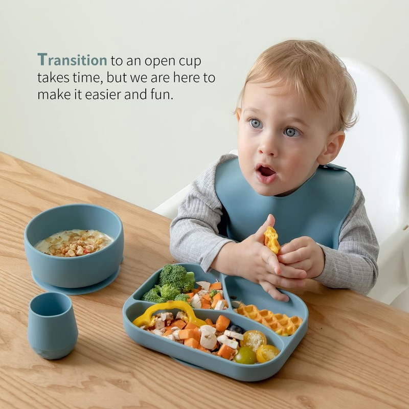 SAMiGO Silicone Baby Cups for 6-12 Months, Tiny Open Cups