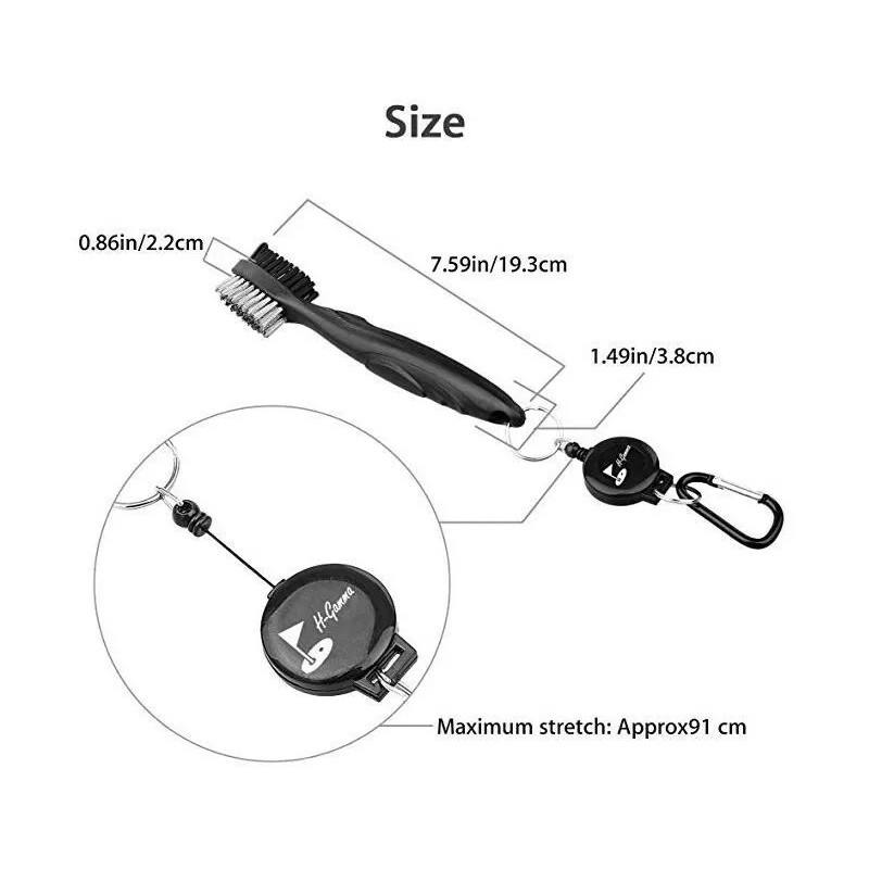 H-Gamma Golf Club Brush and Groove Cleaner - Double-Sided Golf