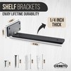 Orbeto Heavy Duty Floating Shelf Bracket (10 inch-6 Pack) with