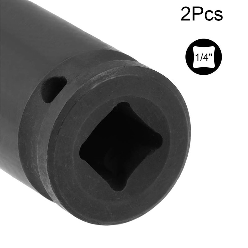 TA-VIGOR 2Pcs 1/4" Drive Universal Joint Swivel Deep Impact Socket