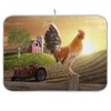 ZzWwR Morning Farm Crowing Rooster 16 x 18 Inches Absorbent