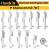 Stone Carving Set Hakkin 21Pcs Diamond Grinding Bit Set Diamond