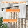 Haryaers Double Curved Shower Curtain Rod, Matte Black Adjustable 37-78