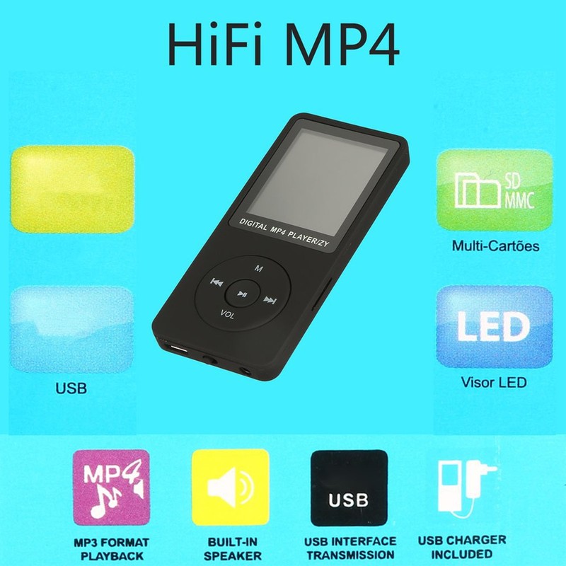 Bluetooth MP3 Player 1.8 Inch Color Display Built in Speaker