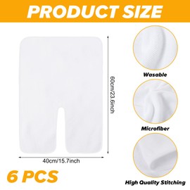 HOFURME 6 Pcs Facial Towels for Estheticians – Microfiber Soft Spa Towel for Skincare, Massage & Professional Use (White)