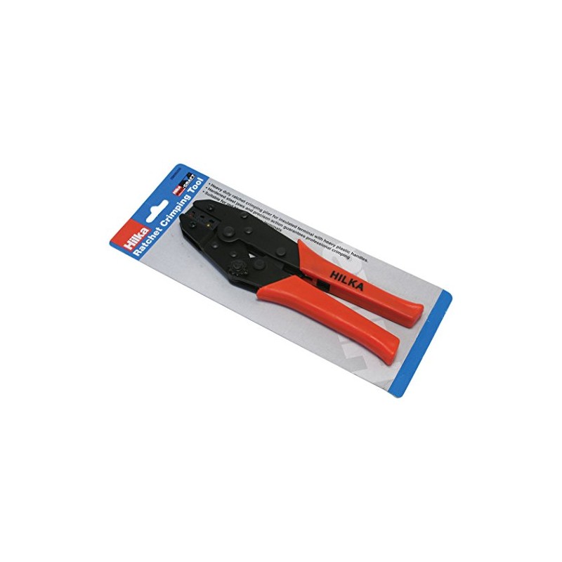 Hilka 28600209 Ratchet Crimping Tool Pro Craft, Yellow,blue,red