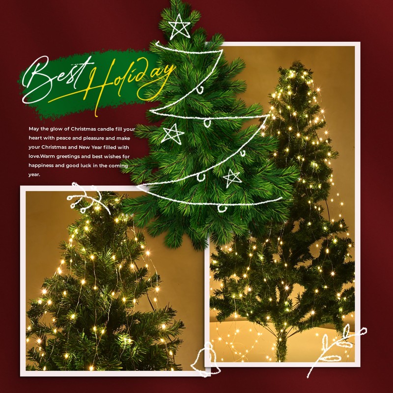 Christmas Tree Lights, 400 LED Christmas Lights with 8 Light