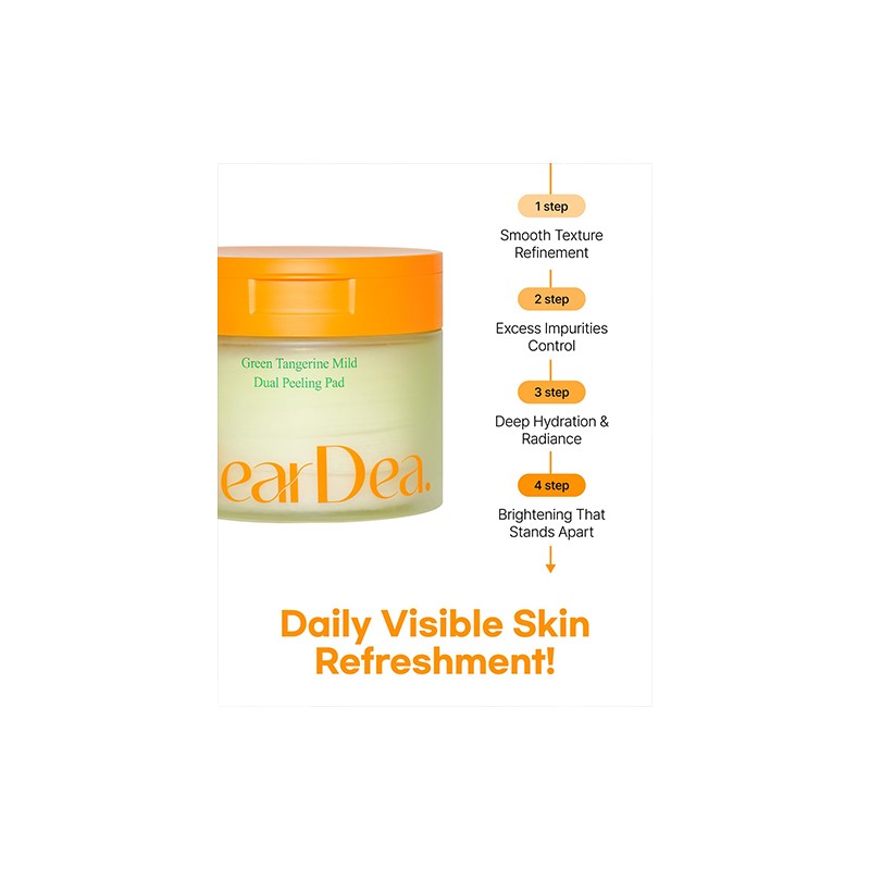 ClearDea. [ClearDea.]Green Tangerine Mild Dual Peeling Pad 140ml (50 pads)