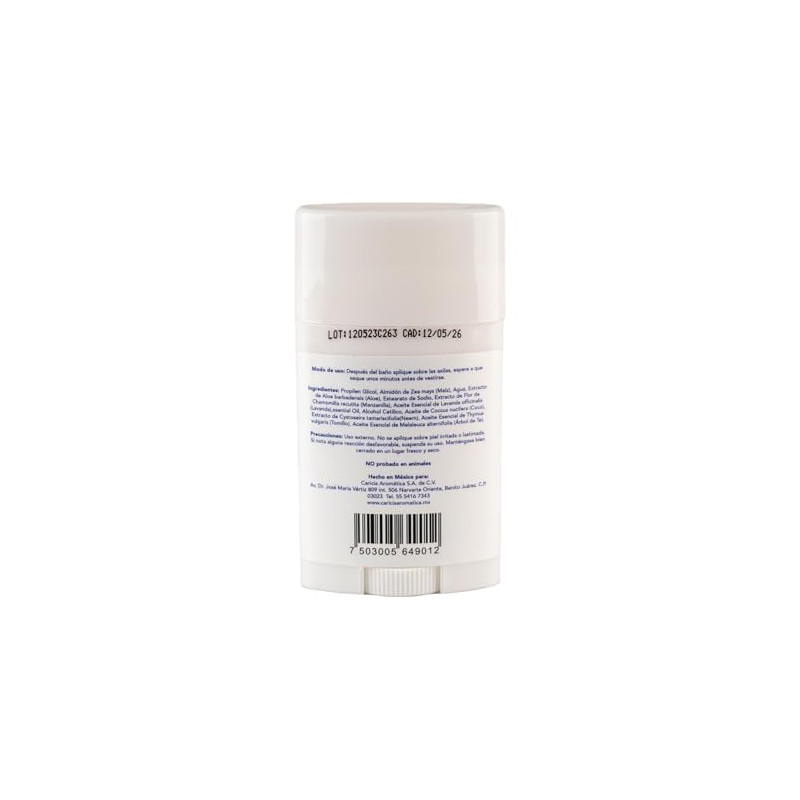 CARICIA AROMÁTICA — Desodorante en Barra con Activos Naturales 50