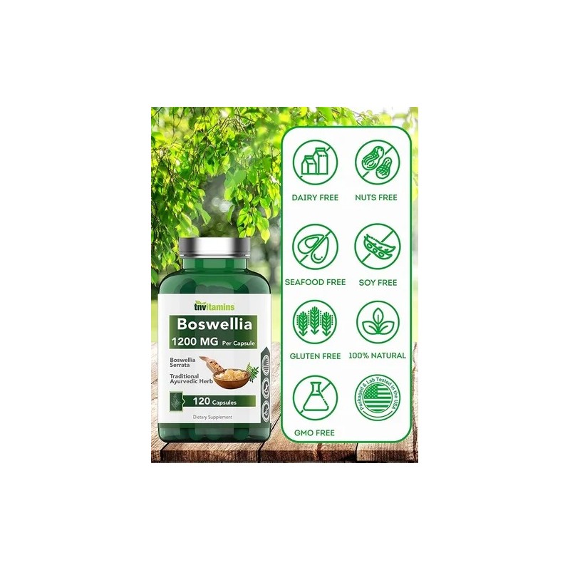 Boswellia Serrata 1200 Mg Apoyo Articulaciones 120 Cápsulas