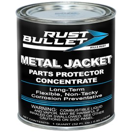 Rust Bullet Metal Jacket - Fast-Drying Removable Protection for Your Metals - Rust Preventive and Parts Protector - Steel, Iron and Metal Surfaces, Machinery, Tools, Parts and More - Quart