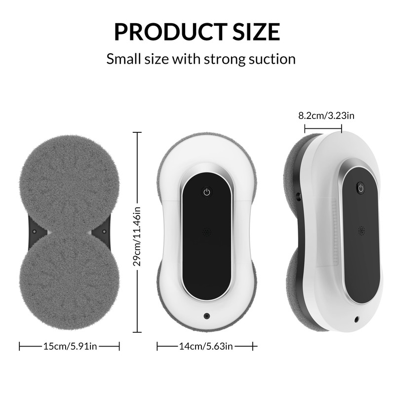 ESFC Automatic Window Cleaner Robot With Dual Water Spray,Smart Window