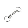 Upstore 3PCS Silver Portable Detachable Metal Steel Pull-Apart Key Rings